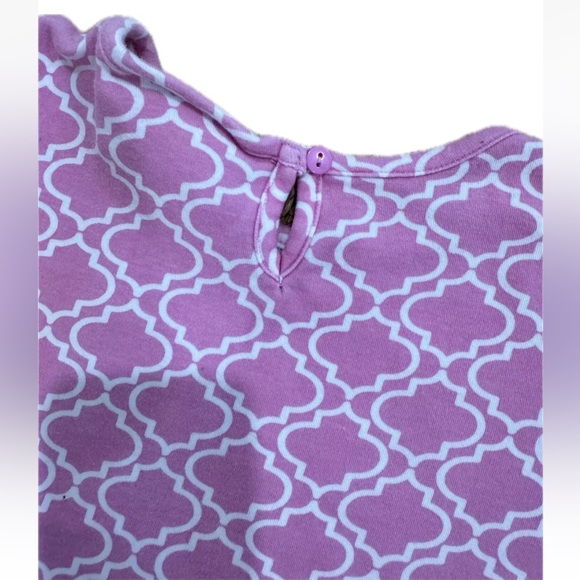 RARE EDITIONS Girls Pink Printed Dress With Lace Bottom SIZE 6X - Picture 4 of 7